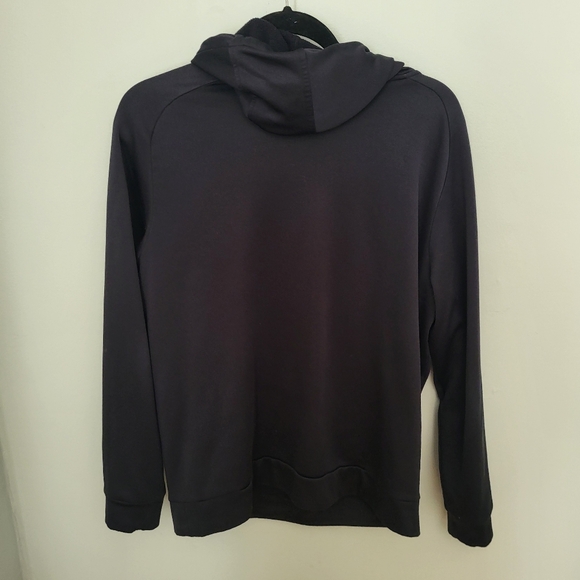Under Armour Mens Medium Loose Black Long Sleeve Hoodie Kangaroo Pocket - Picture 4 of 5